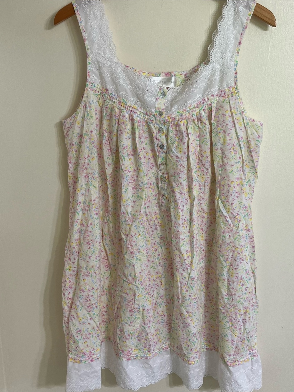 Eileen West nightgown dress sleeveless floral women’s large